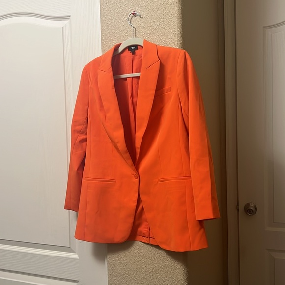 Express Editor Boyfriend Blazer - Orange - MEDIUM - Picture 6 of 12